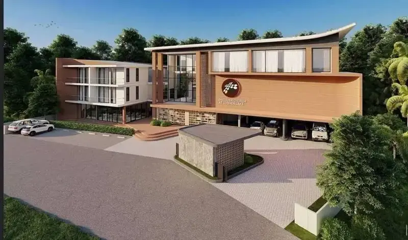 Architectural rendering of Discover Church at Goshen Lake, a Christian estate and ministry campus being built in Phang Nga, Thailand