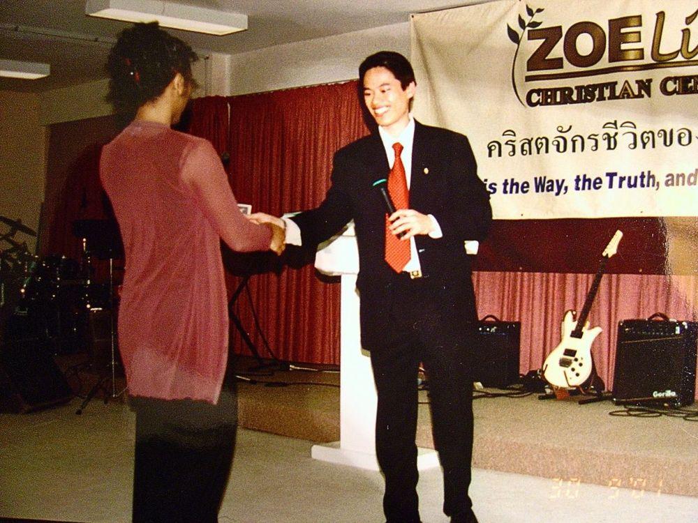 Pastor Steve Cioccolanti at Zoe Life Christian Center in Melbourne, Australia in 2004