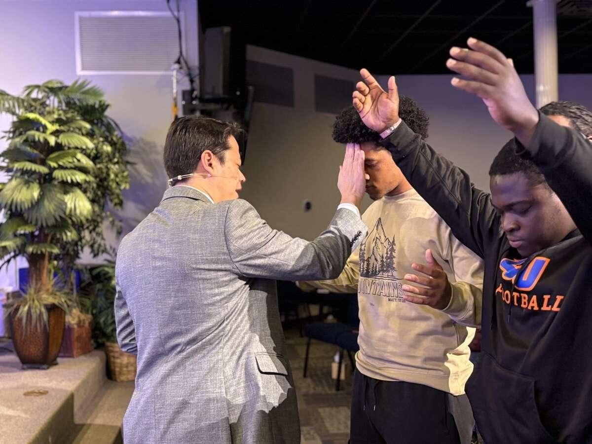 Guest speaker Pastor Steve Cioccolanti at River Outreach Church prayer gathering in Louisiana