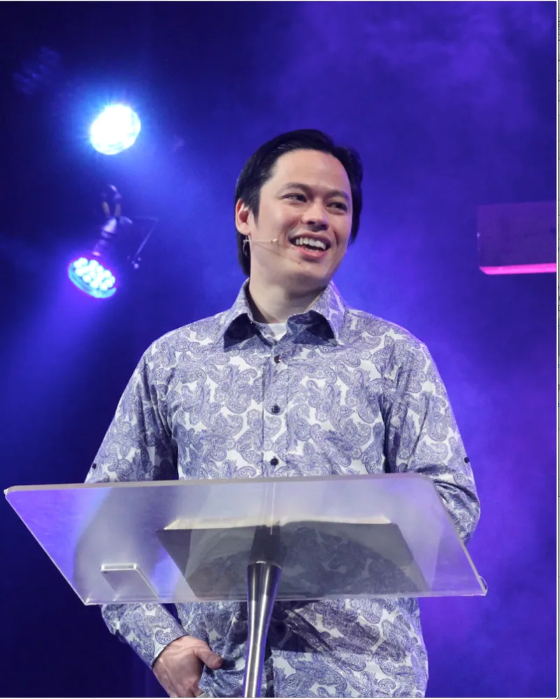 Pastor Steve Cioccolanti speaking at Crossway Baptist Church in Australia